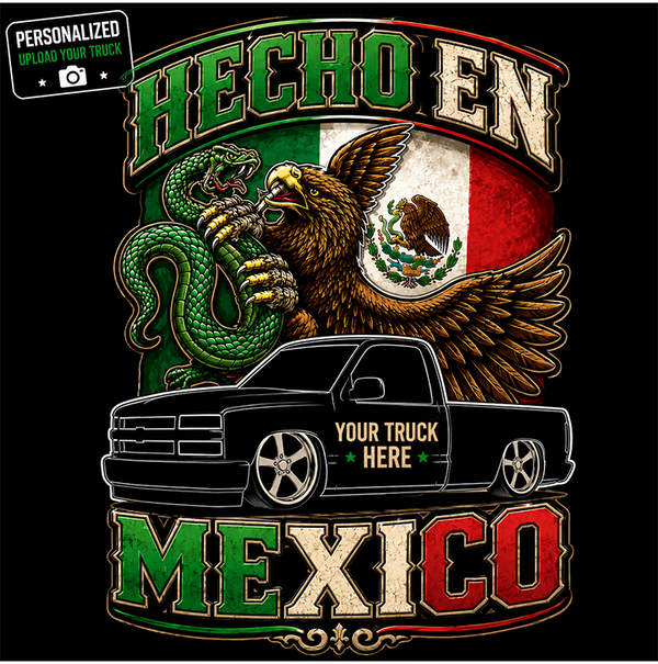 Personalized Mexican Pride Truck T-Shirt | Your Truck Here