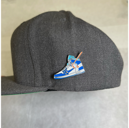 Off White Blue Pin