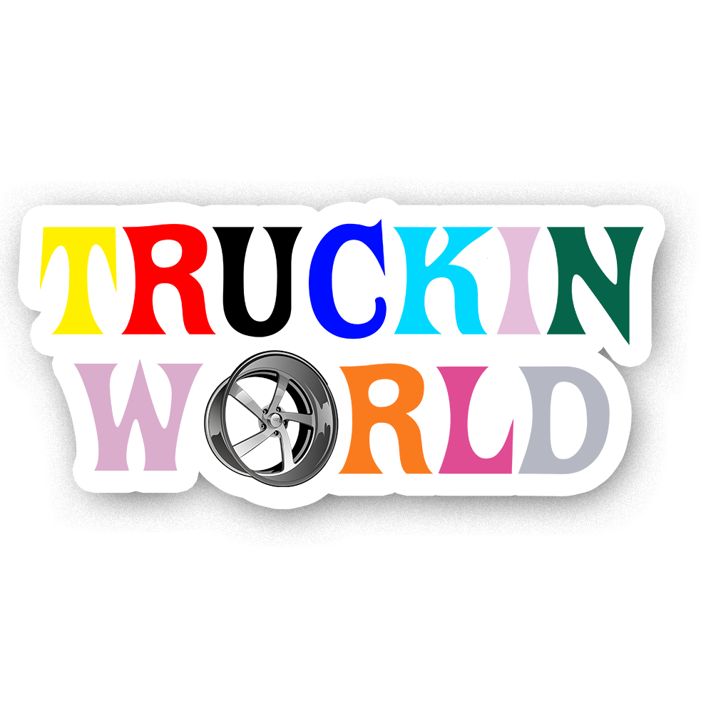 Truckin World Sticker