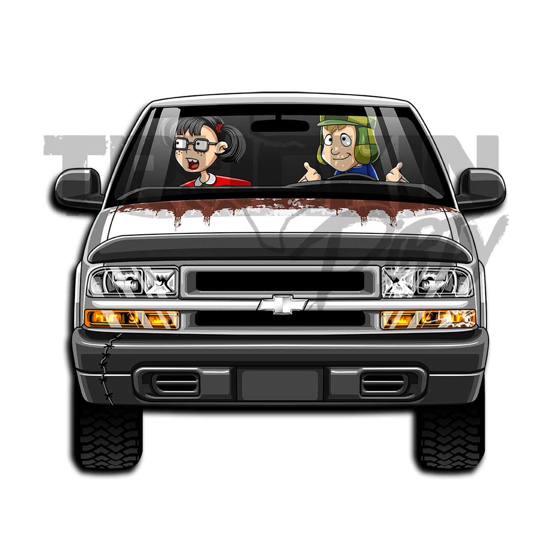 Beat Up Truck Chavo Decal