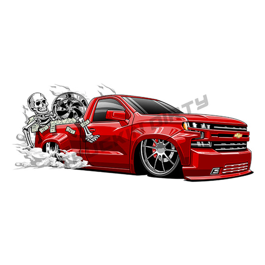 Skull Billet Sticker